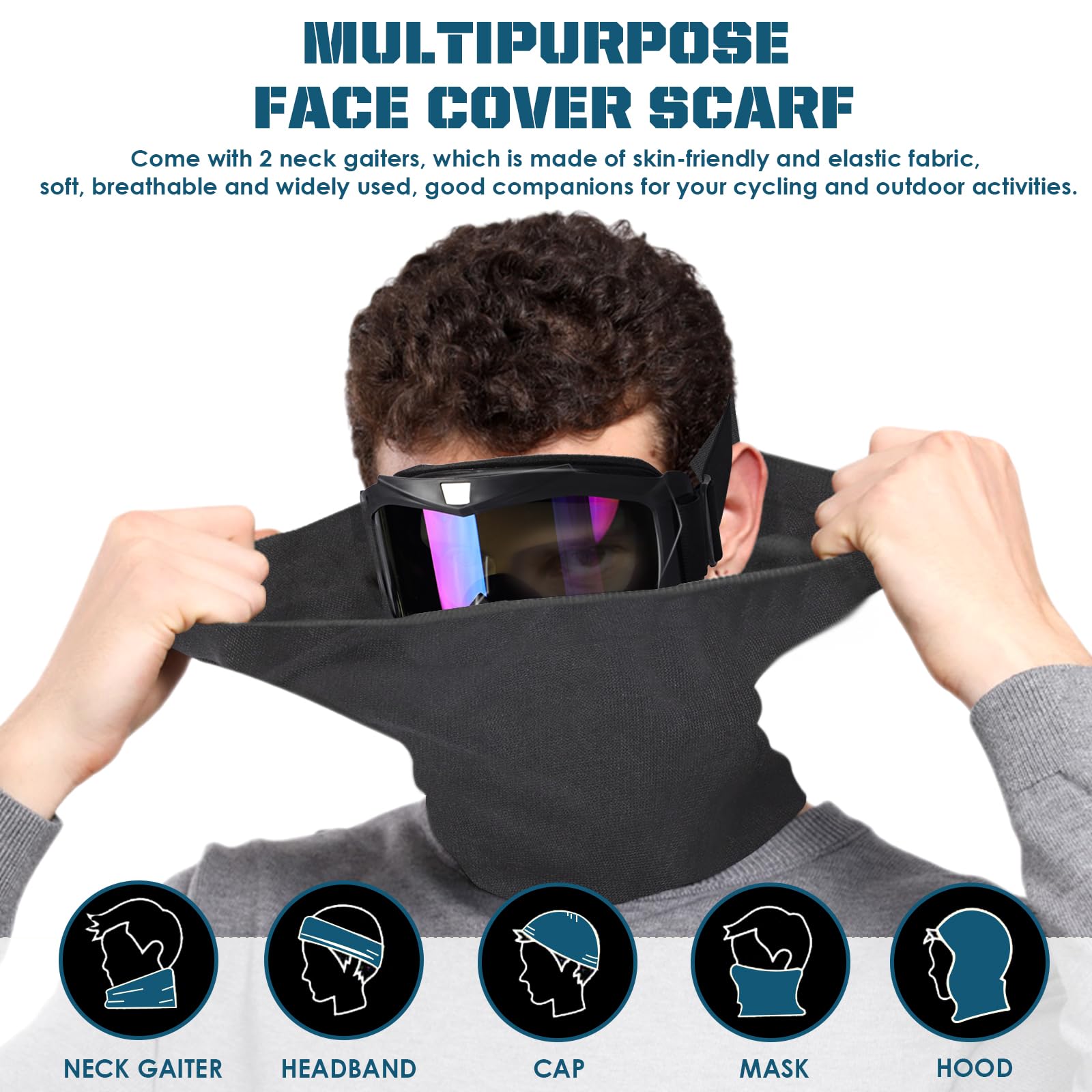OXG Lunettes de moto OTG, anti-poussière, UV400, pour motocross, ski tout-terrain, pour adultes et jeunes