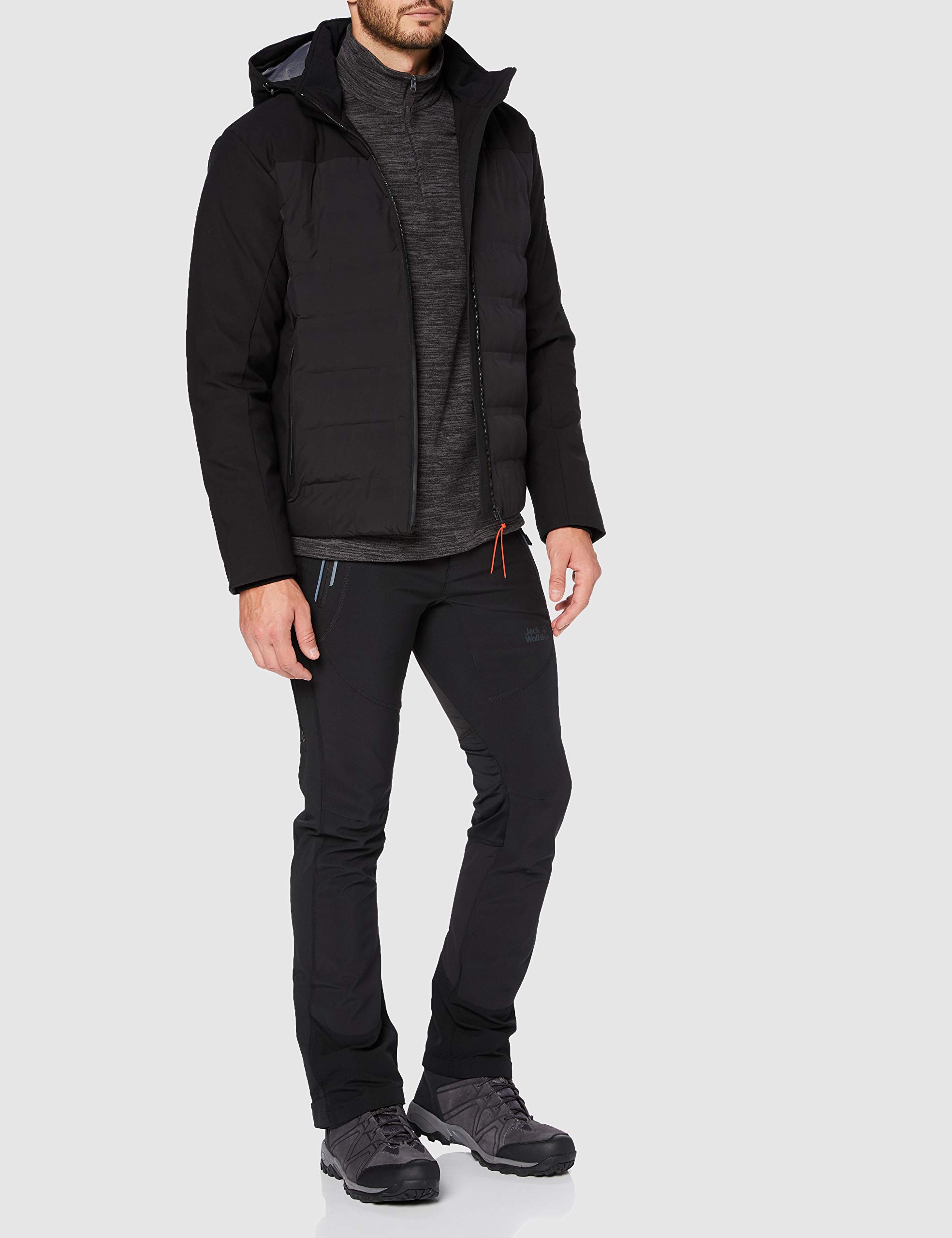 CMP - Leichte Herren-Softshelljacke mit abnehmbarer Kapuze, Schwarz, 58