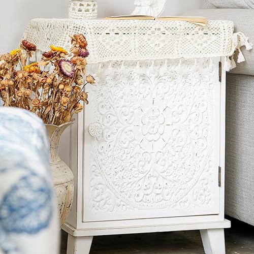 Miniatura 3 de SOFFEE DESIGN Juego de 6 pomos de metal blanco estilo playa, dólar de arena, cangrejo, mango decorativo coral para puertaarmariocajón, para muebles