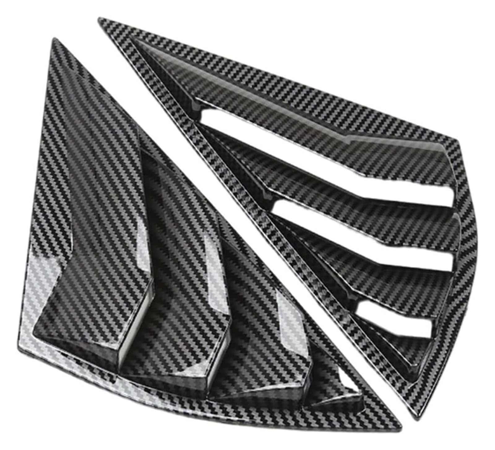 ABS Car Rear Window Louvers Cover Side Window Spoiler Trim 2pcs
