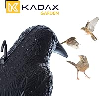 KADAX Fekete Holló Madárijesztő - Műanyag Galamb és Kismadár Riasztó, Természetes Kártevő Védelem Kertbe, Erkélyre 10