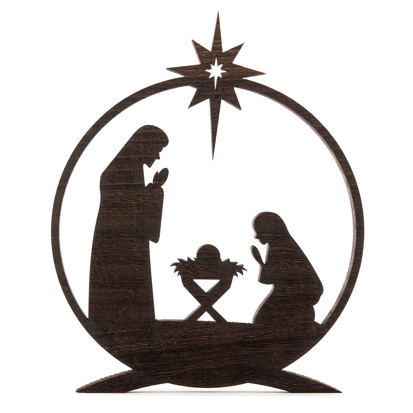 Buy Christmas Nativity Set, Wooden Figurines Jesus Scene, Holy Family Nativity Scene Indoor