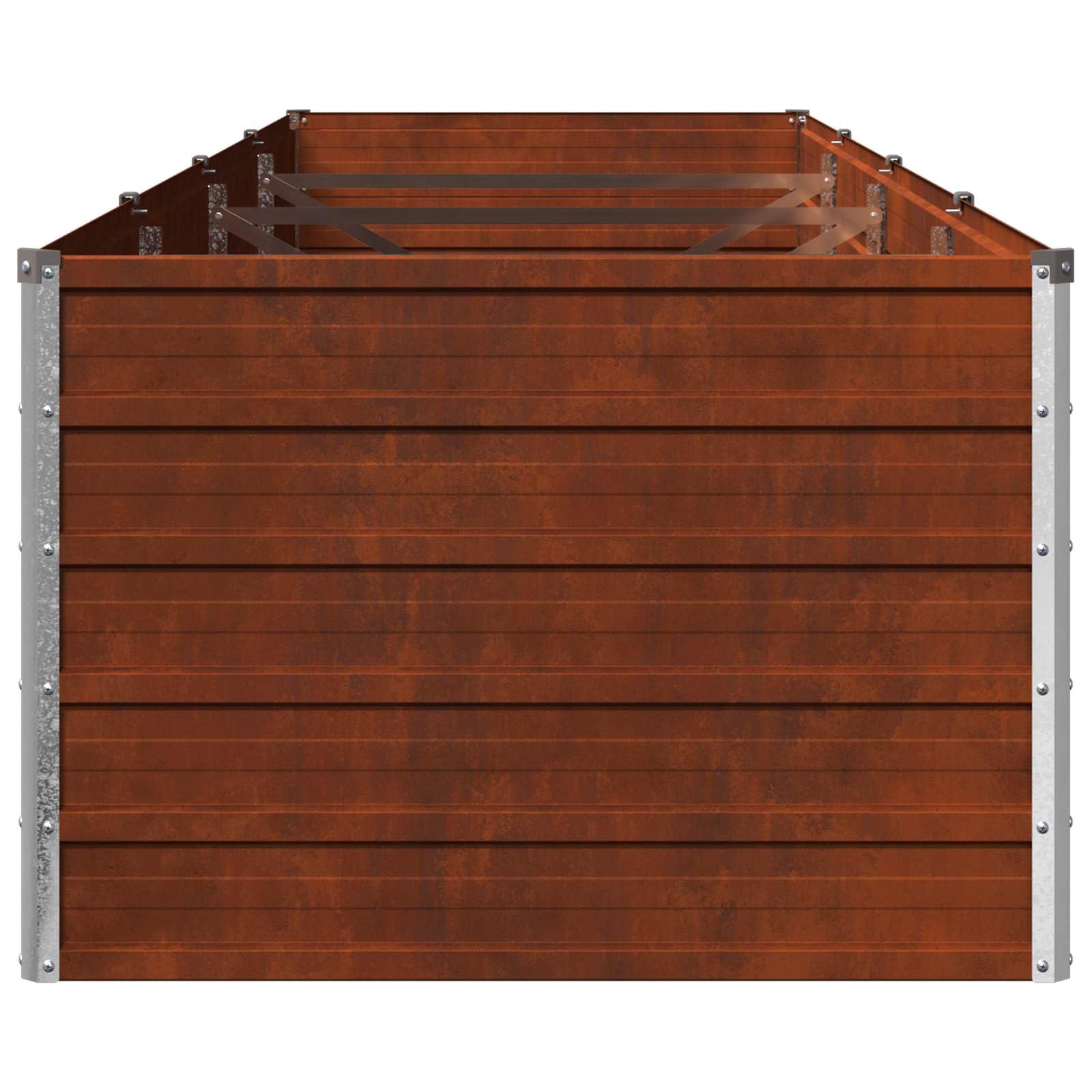 Jardinière surélevée en acier inoxydable - 320 x 80 x 55 cm - Pour potager - Parterre d'herbes aromatiques - Résistant aux intempéries et sans sol - Pour l'extérieur
