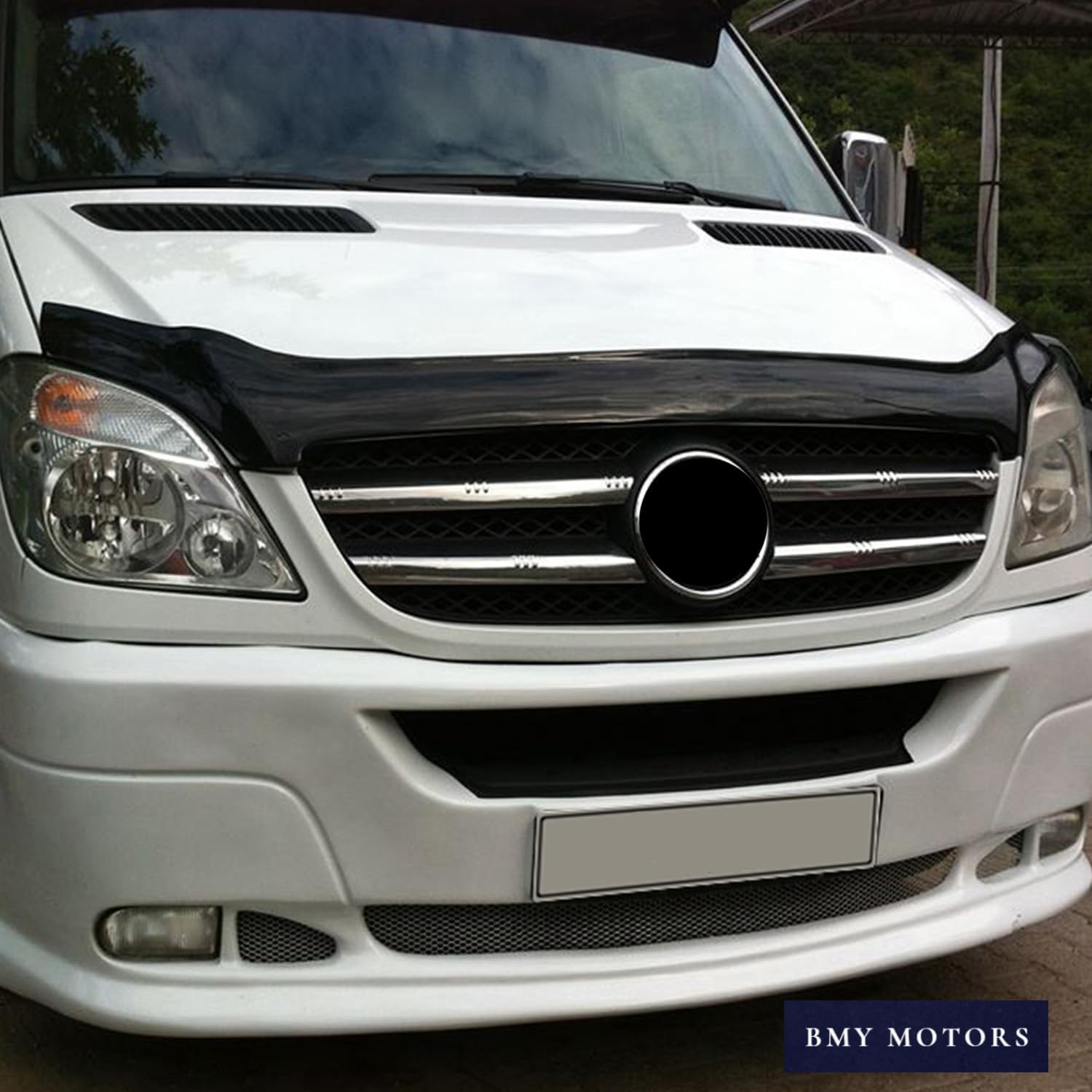 BMY Hood Deflector/Front Bug Shield Compatible for Mercedes Sprinter W906 2006-2013 Hood Guard Bonnet Protector | Particles & Bug | Car Accessories
