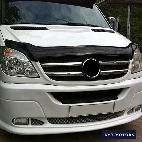 Miniatura 6 de BMY Deflector de capó/protector de insectos delantero compatible con Mercedes Sprinter W906 2006-2014 Protector de capó | Partículas e insectos |