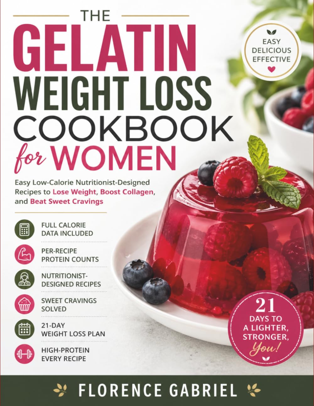 THE GELATIN WEIGHT LOSS COOKBOOK FOR WOMEN: Easy Low-Calorie Nutritionist-Designed Recipes to Lose Weight, Boost Collagen, and Beat Sweet Cravings