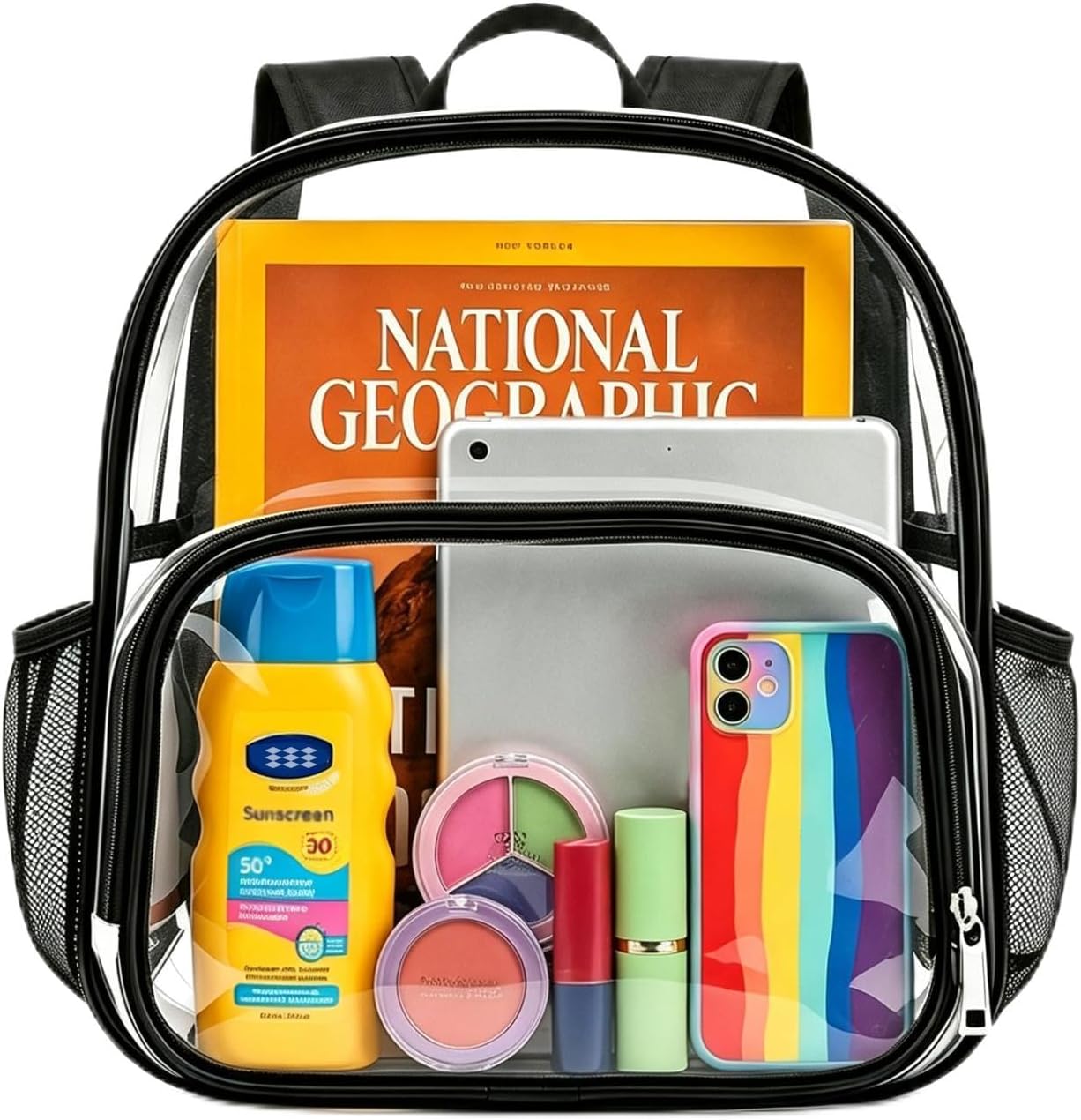 Small Clear Backpack for Stadium Events, 12x12x6,Stadium Approved
