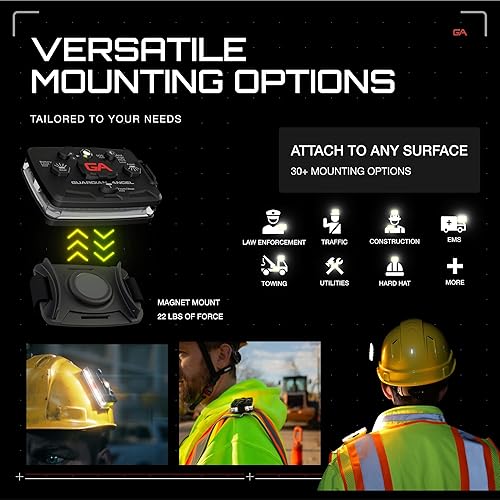 Miniatura 10 de Guardian Angel, Elite Series - Barra de luz de seguridad personal, linterna magnética manos libres para mayor seguridad durante la noche, batería