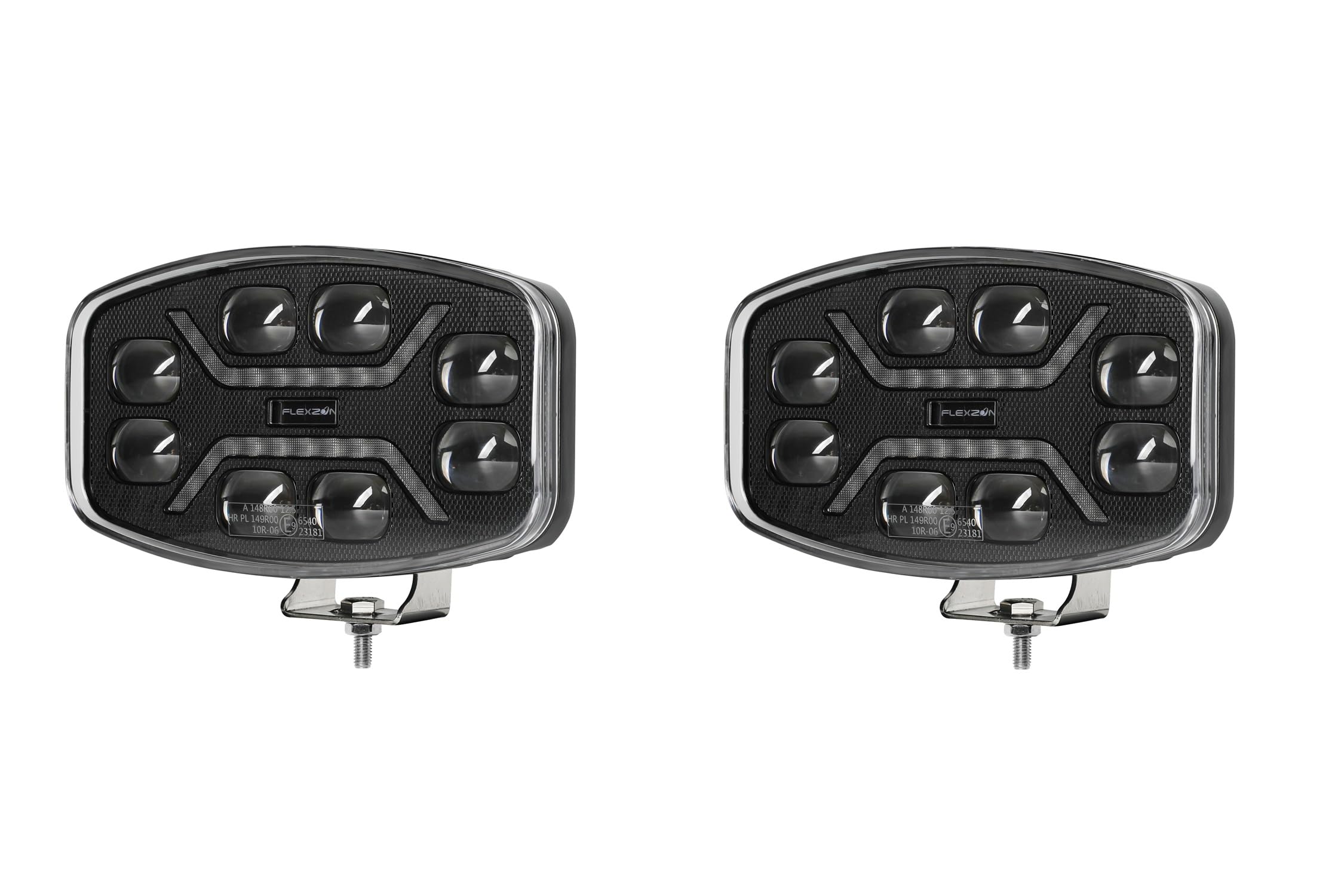 2 faros de trabajo de 12 V, 24 V, 46 W, LED de largo alcance, color blanco amarillo + luz de posición, naranja o blanco, homologación E9 R10, R148, R149 para camión, peso pesado, bicicleta de montaña
