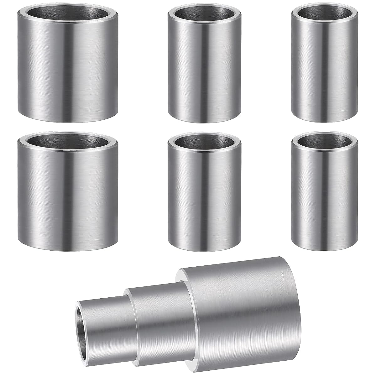 Hotop, 6 Pieces Thick Reducing Bushing Adapters Steel Reducer for Bench