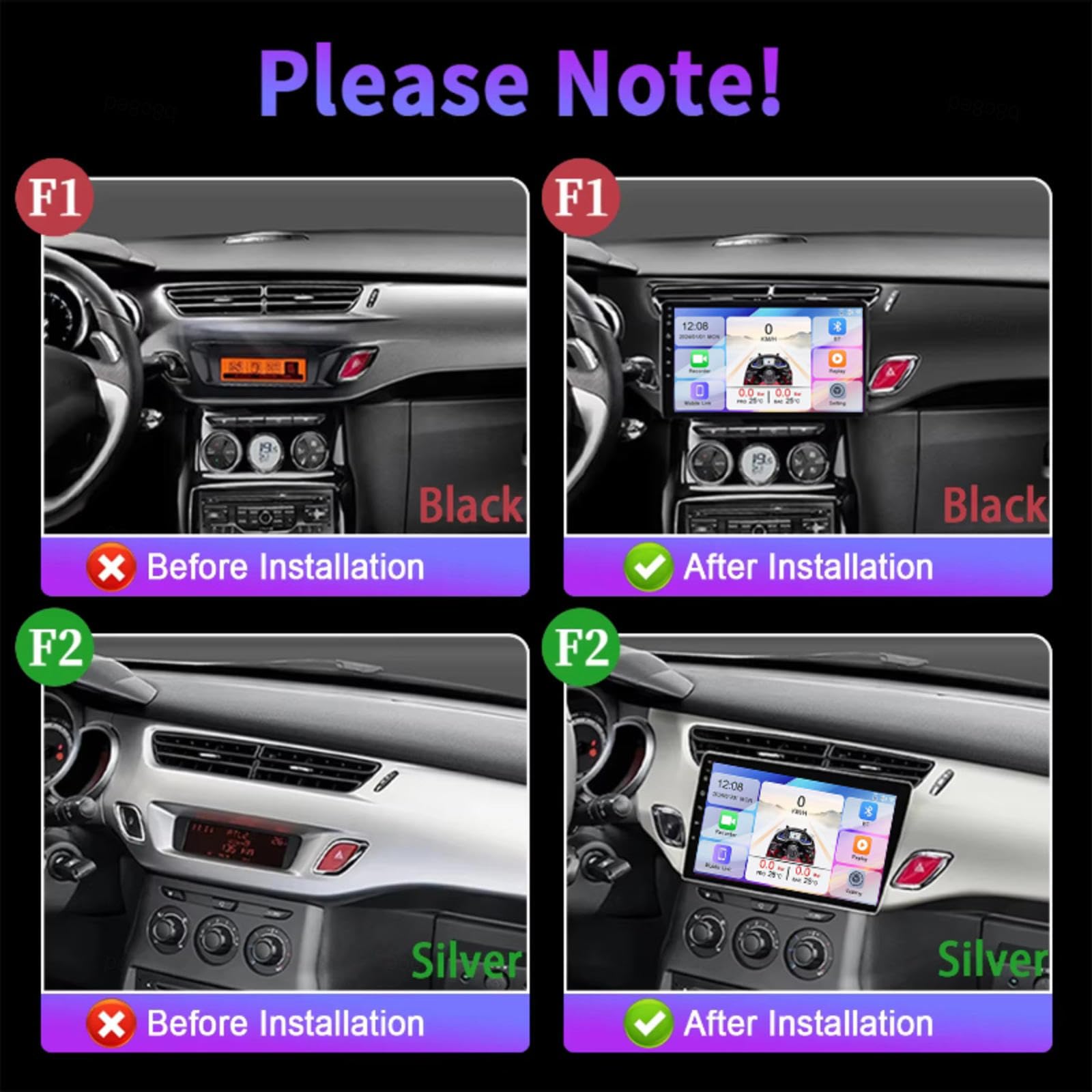 Android 15 Car Stereo 9" Samochód Dla Citroen C3 MK2 SC 2009-2016,M111