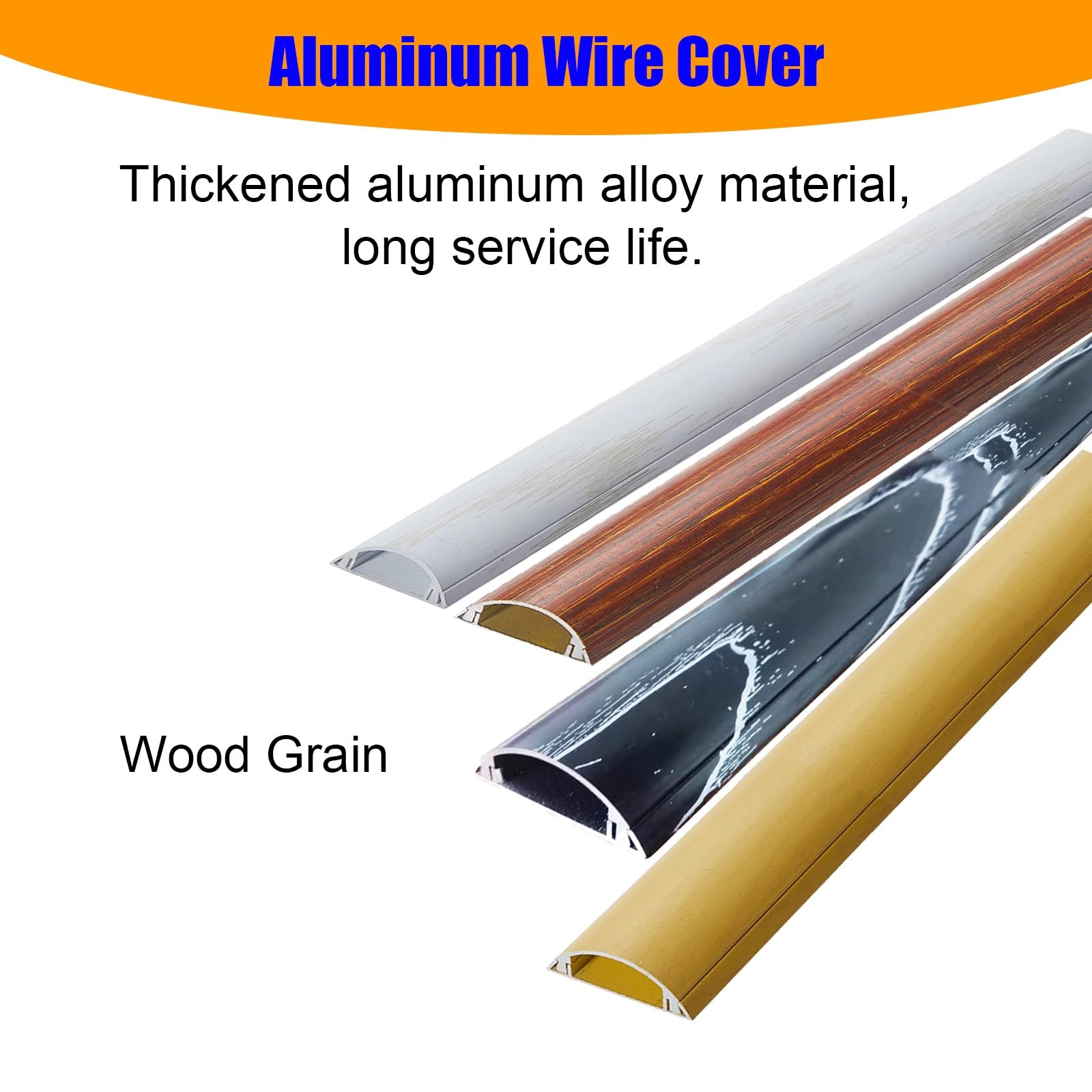 Copricavi Raccogli Canalina Cavi Set di 3 correttori per cavi TV montati verniciabili, canaline decorative per cavi con supporto adesivo, copertura resistente per cavi per scrivania/moquette/auto(3 se