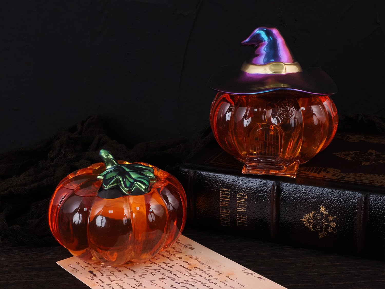 Moules En Silicone En Forme De Citrouille Halloween - Lot De 2 Avec Couvercle - Pour Résine époxy, Décoration Et Rangement