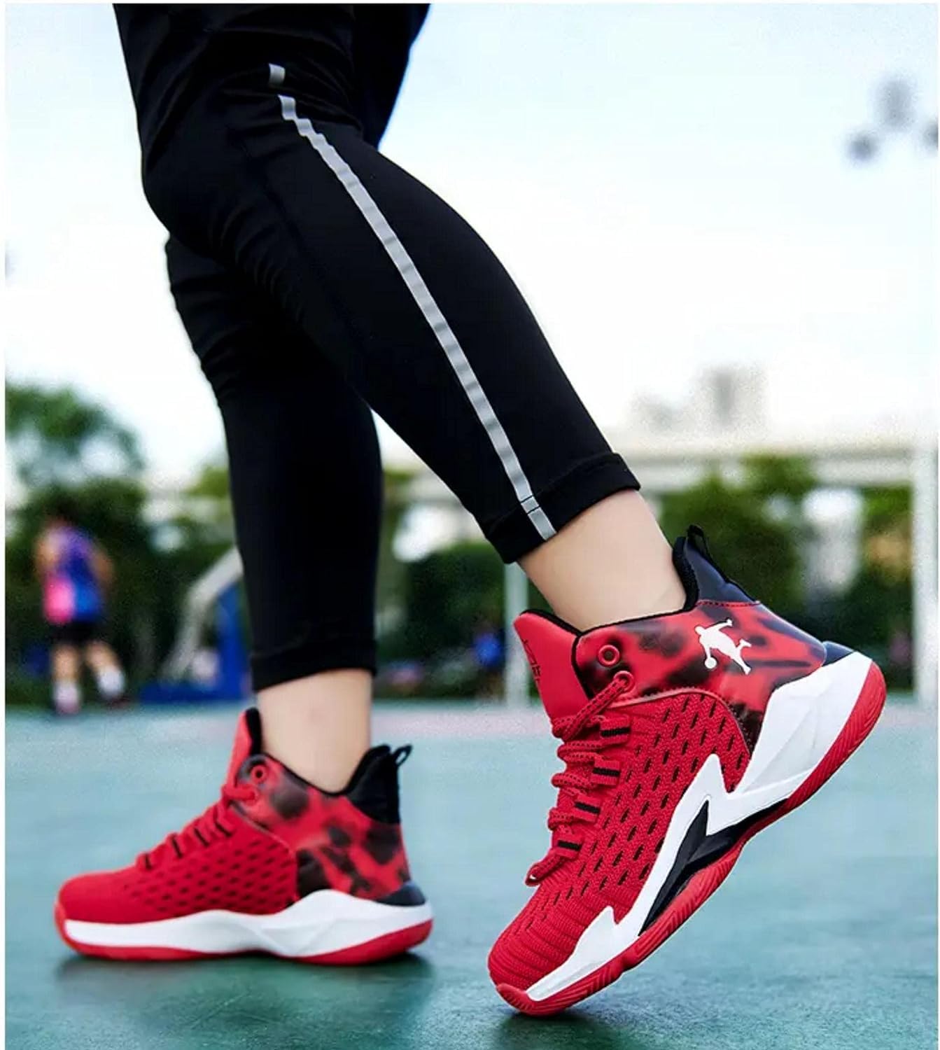 Zapatillas de Baloncesto para Niños Moda Calzado de Baloncesto para Niño Zapatillas Aire Libre Deportivas Calzado Deportivo para Correr Ligeras Zapatos de Running