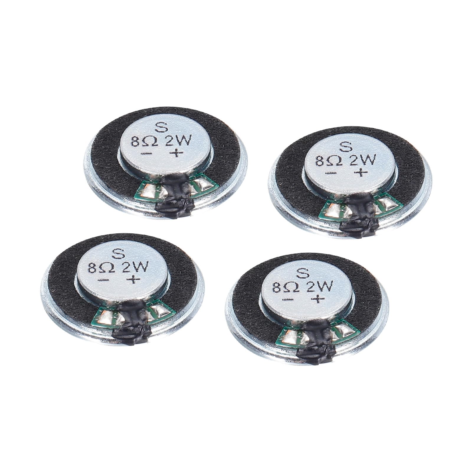 QUARKZMAN 8 Ohm 0,25 W Rotondo Interno Magnete Altoparlante x 5pz Metallo Involucro per Casa Audiovisivi Dispositivi [ Magnete, Metallo, Plastica