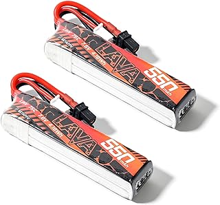 BETAFPV Lot de 2 Batteries LiHV Lava 550 mAh 2S 7,6 V 75 C LiHV avec connecteur XT30, Batterie Rechargeable FPV Drones LiPo, pour 2S FPV Racing Whoop Drone Quadcopter comme Meteor85, Pavo Pico 2S
