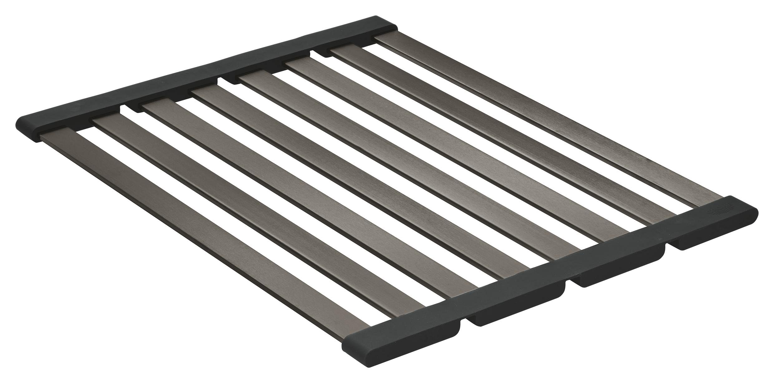 GROHE Grand Egouttoir à Vaisselle Pliable, Acier Inoxydable, Compatible Lave-Vaisselle, Anti-Corrosion, 45x34,8cm, Hard Graphite Brossé, 40856AL0