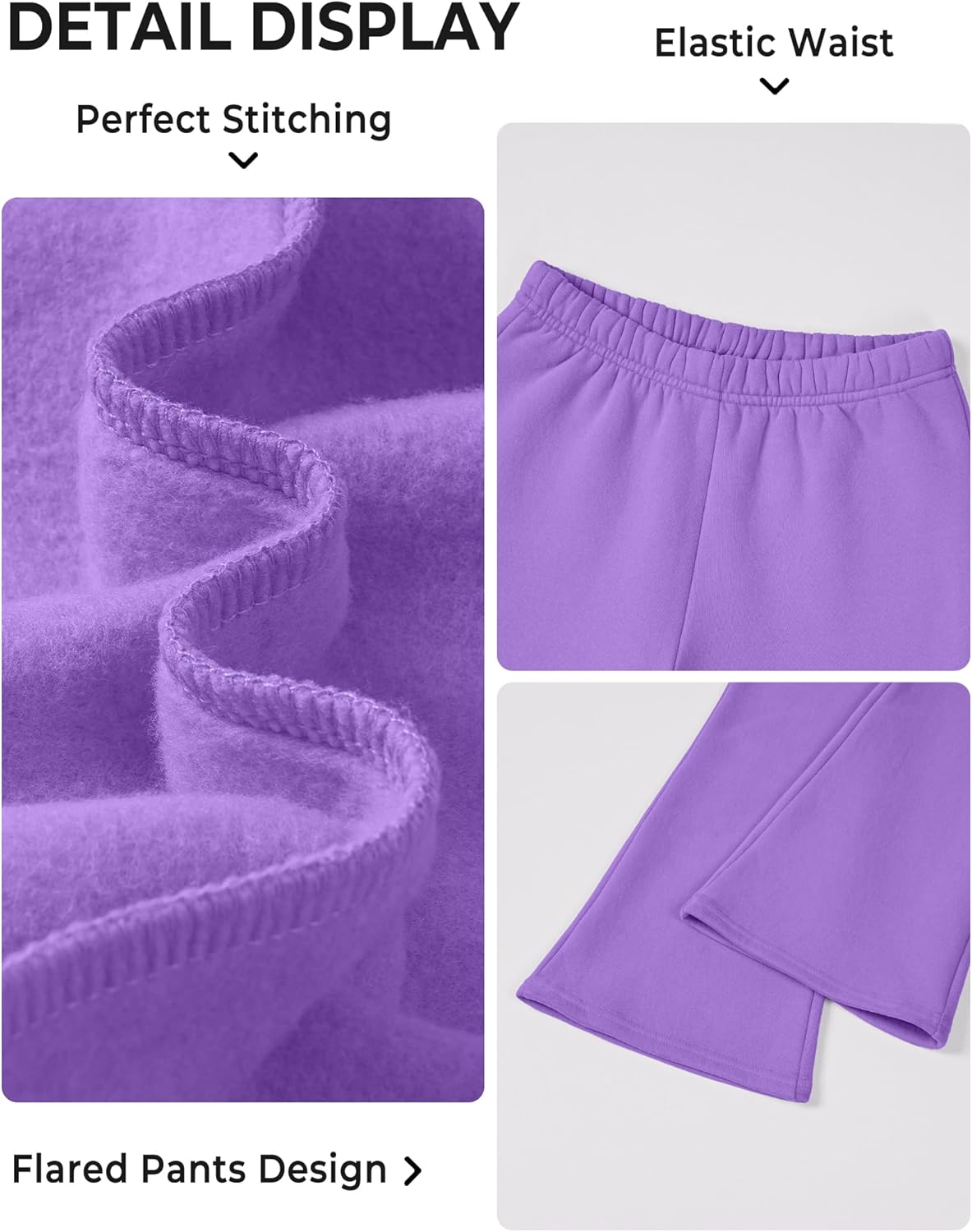 BOOPH Girls Fleece Lined Leggings Winter Flare Leggings Casual Warm Bell Bottom Pants for Teen Girls - Image 6