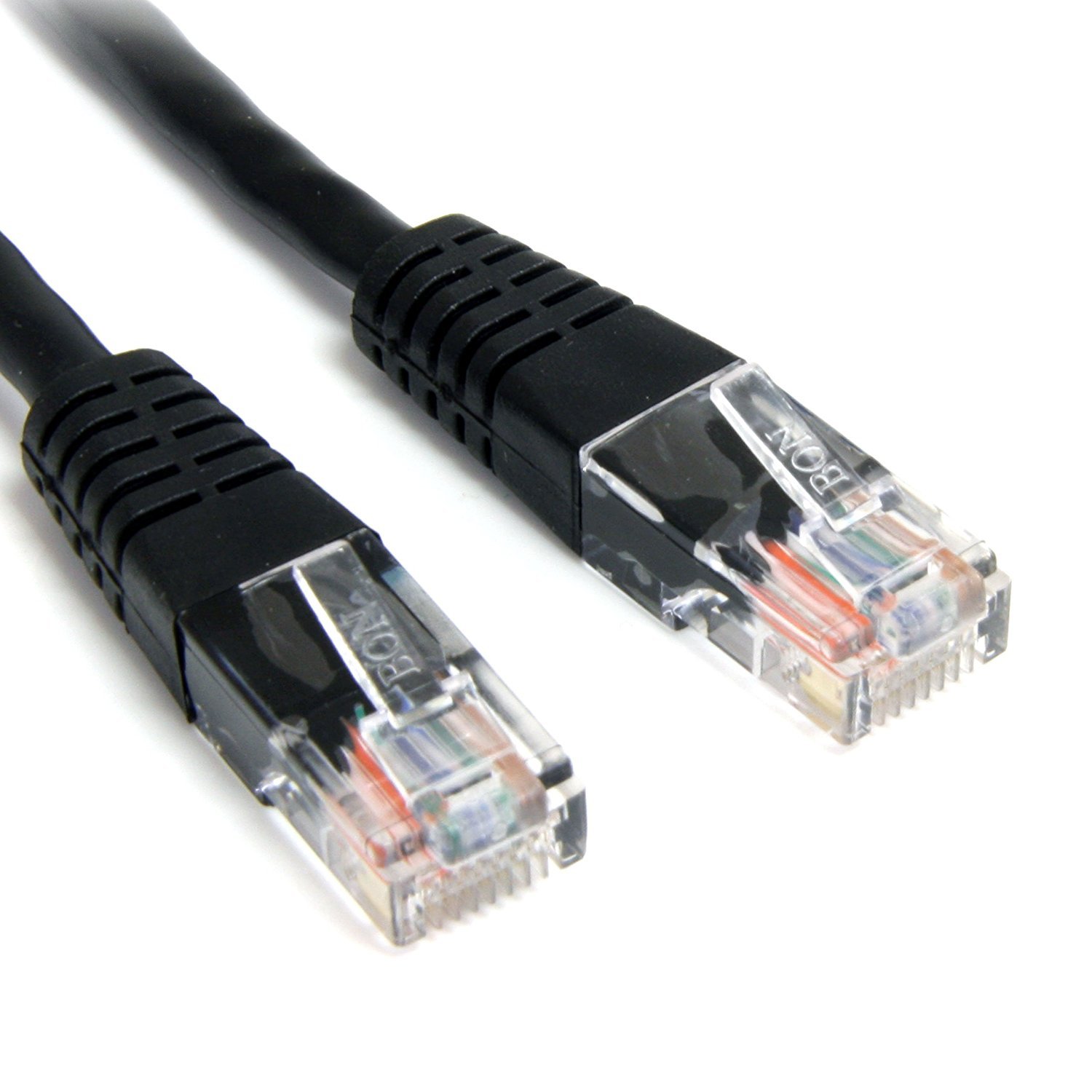StarTech Cat5e Ethernet Cable - 10 ft - Black - Patch Cable - Molded Cat5e Cable - Network Cable - Ethernet Cord - Cat 5e Cable - 10ft (M45PATCH10BK)