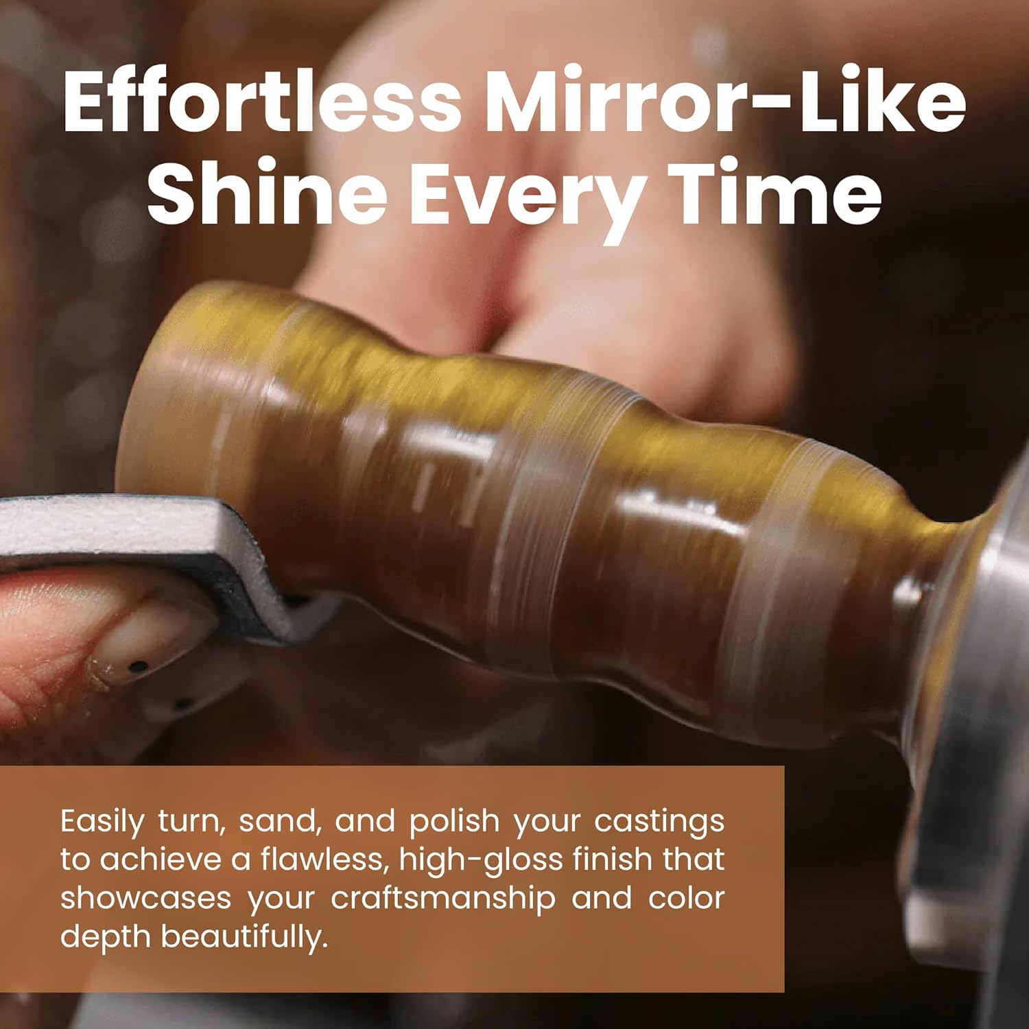 Alumilite Clear Slow Casting Resin (appx 4 lbs Part A + appx 4 lbs Part B) for Enhanced Woodturning, Mirror-Like Finish with Crystal-Clear Perfection, Rapid Curing, and Polishing Coat