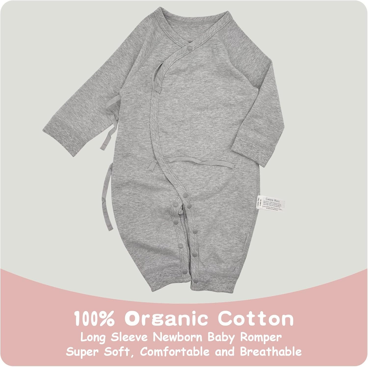 100% Organic Cotton Soft 0-6 Months 2-Piece Unisex Footless Newborn Baby Sleepers Pajamas Romper Boys Girls - Image 4