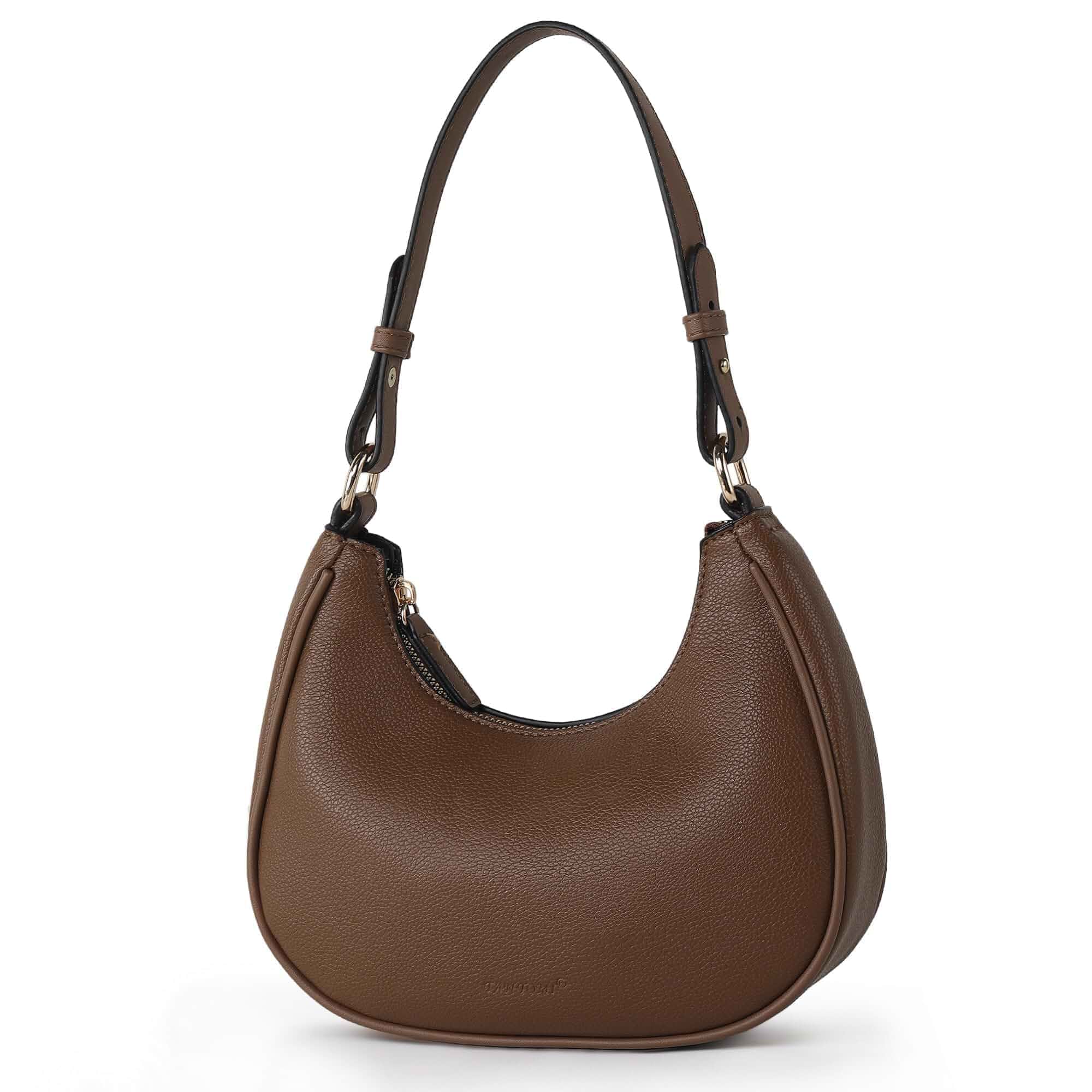 TANTOMI Small Shoulder Bag for Women Mini Hobo Purse PU Leather Handbags Zipper Closure, Crescent Shoulder Purse, Cute, Trendy, Suitable for Weddings, Parties, Dates and Everyday Use