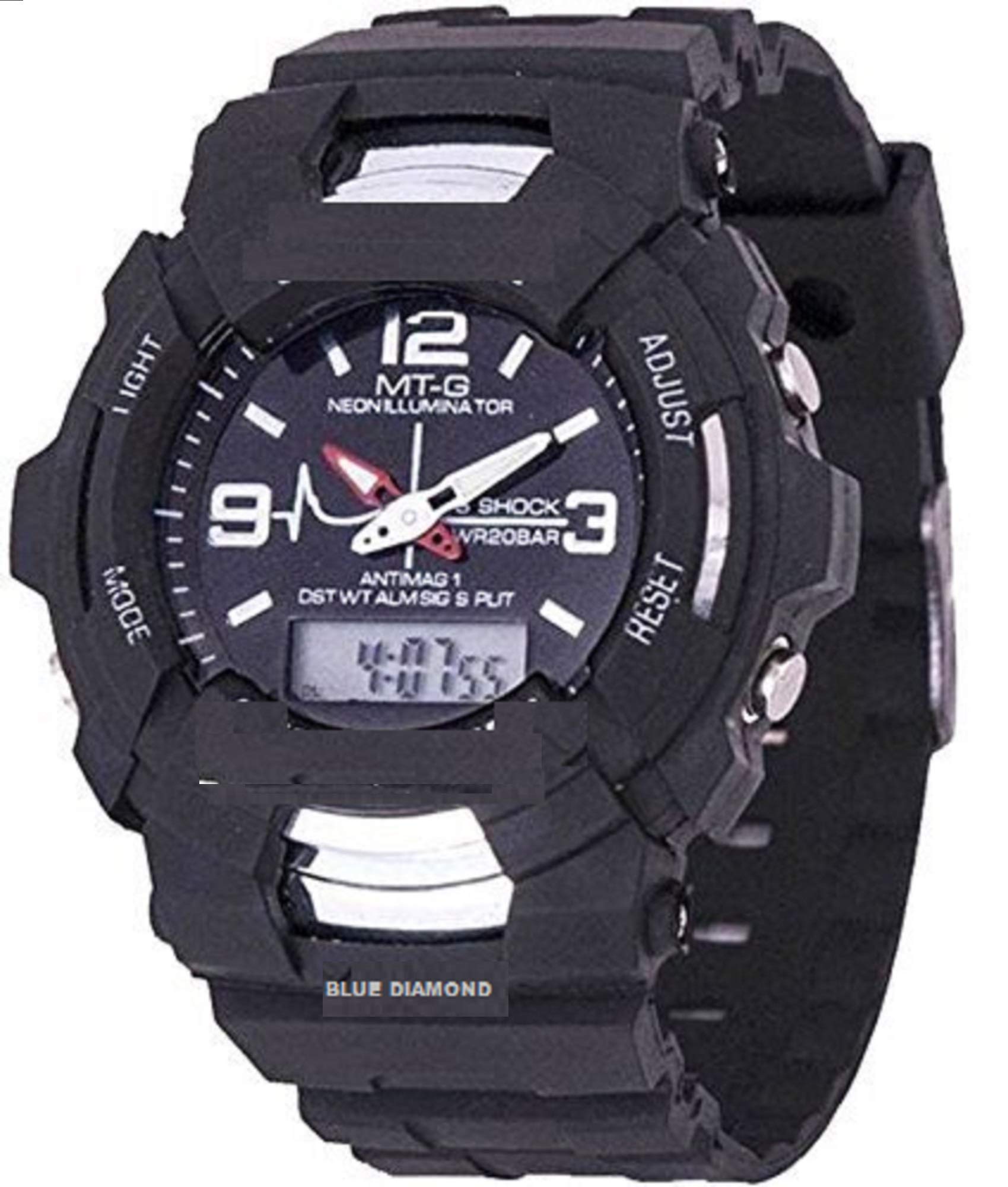 BLUE DIAMOND Shock Small Digital-Analogue Black Dial Mens Watch - 685689 (B07CP21FJK) Amazon Price History, Amazon Price Tracker