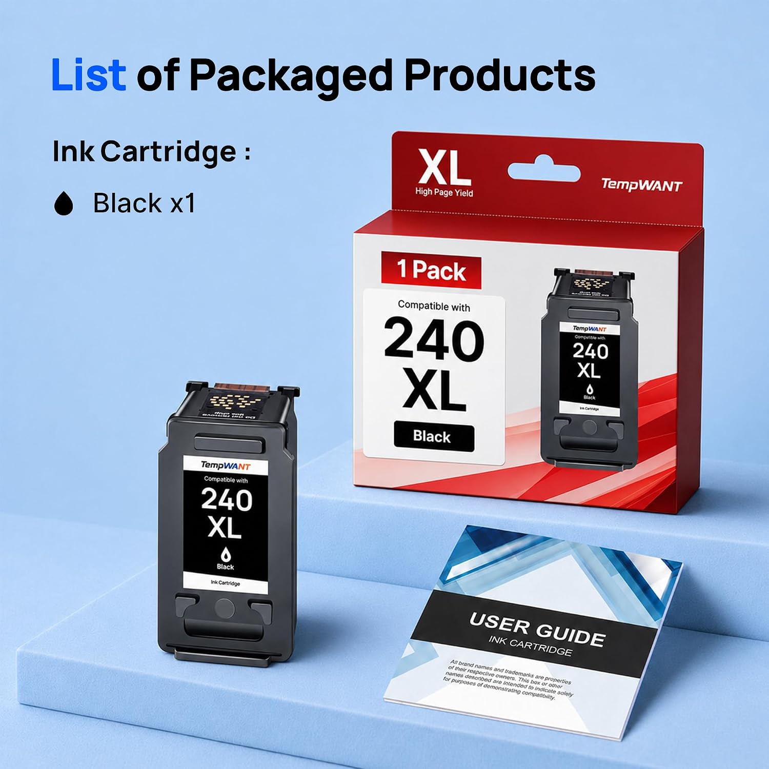 PG-240 Black Ink Cartridge Replacement for Canon 240XL Black Ink Cartridge image 5