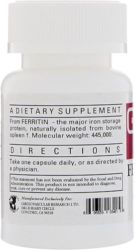 Miniatura 3 de Cápsulas de ferritina de investigación cardiovascular, 60 unidades