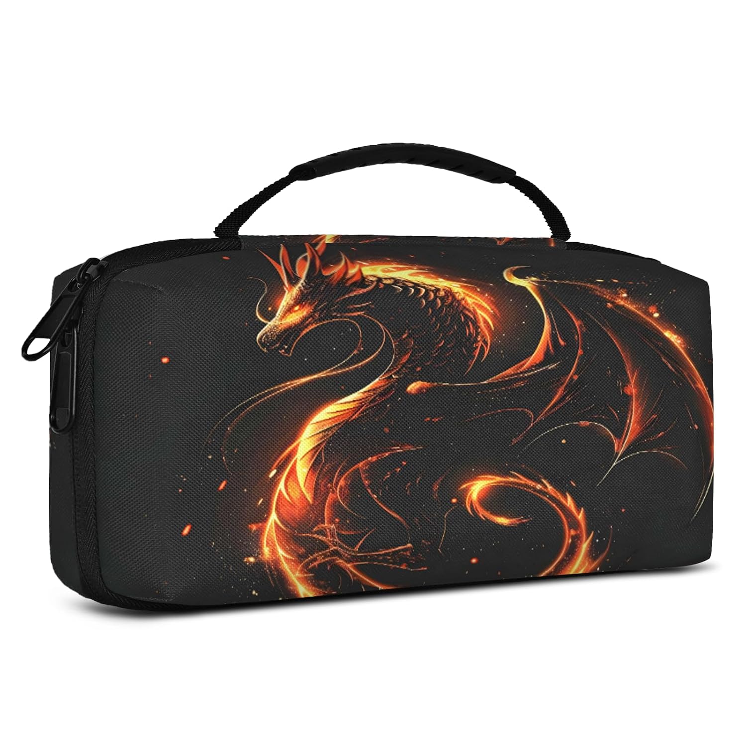 Adornori Fire Dragon Carry Case Compatible with Nintendo Switch 2, with 20 Games Cartridges, Portable Travel Carrying Case Pouch for Accessories & Game Cards image 2