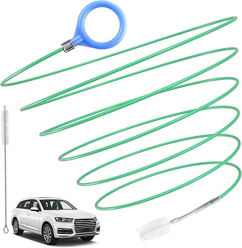 Miniatura 9 de Herramienta de limpieza de drenaje de techo corredizo, cepillo de tubo flexible de 78 pulgadas, cepillo de drenaje de tubo extra largo para limpieza