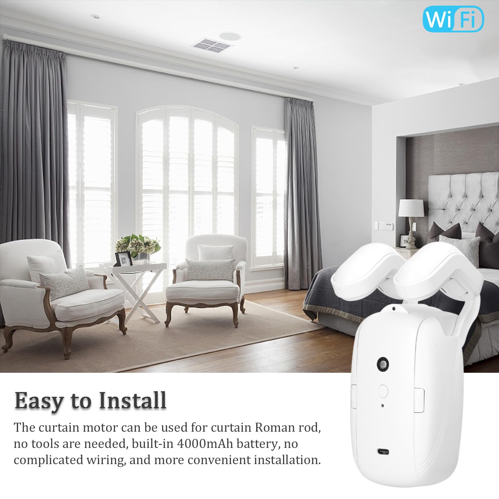 Generic Abridor de Cortinas Automáticas, Manual de Control de Aplicaciones Activador de Control de Voz Inteligente Abridor Automático de Cortina y de Más Cercano Electrónica para Hogar, Oficina,