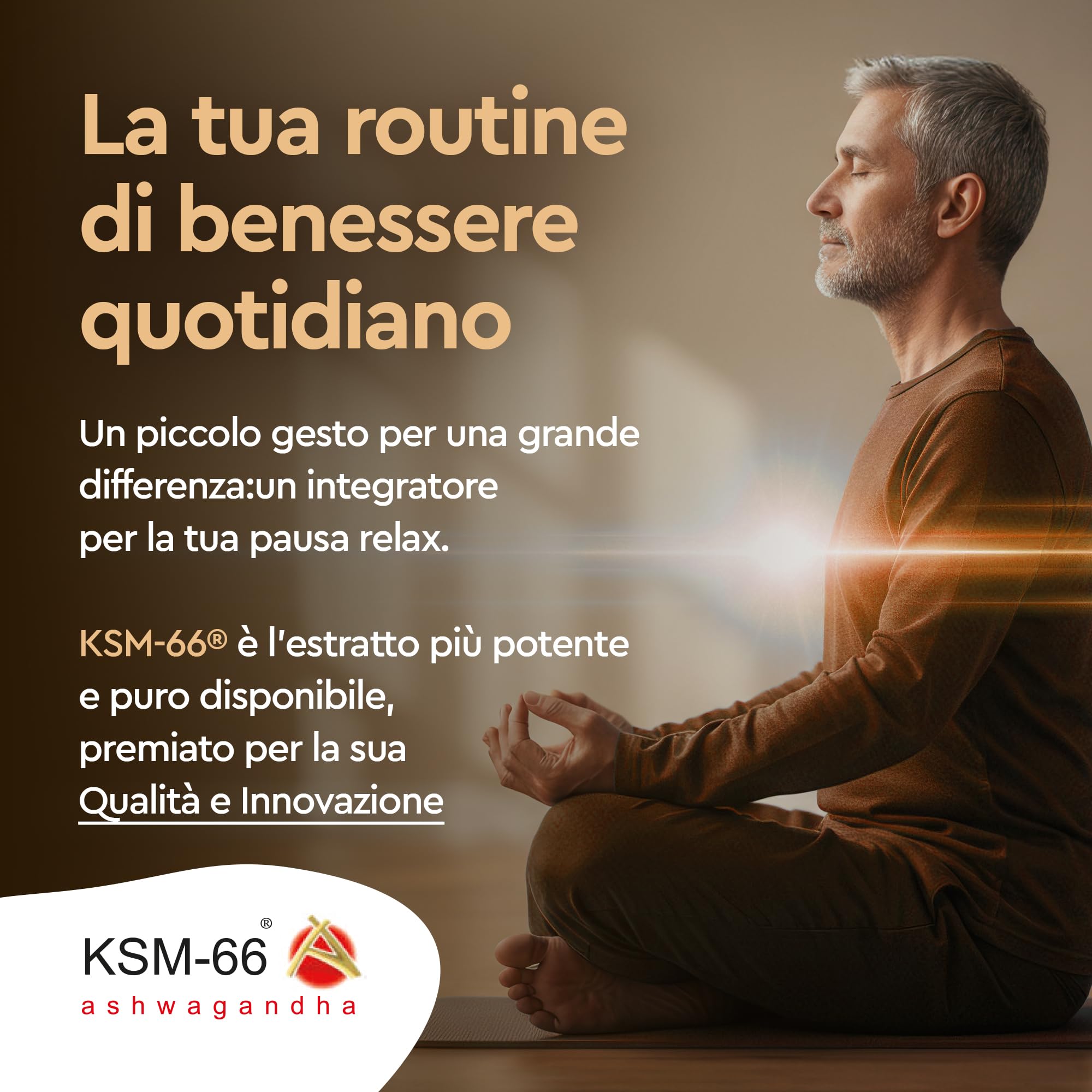 Graal Ashwagandha KSM-66 60 Capsule - Tonico Adattogeno Antistress, Migliora Sonno, Energia e Benessere Mentale, L’ashwagandha Ideale per Recupero Psico-Fisico