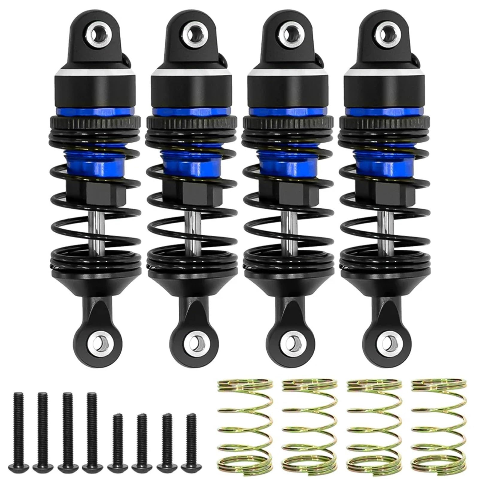 RC Car Toys For Traxxas For Mini For Slash BL-2S 4x4 108164-1 For Rally For VXL RS200 1/16 RC Shock Absorber Front Back Kit Short Course Truck(Blue)