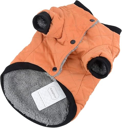 Miniatura 6 de Ranphy Abrigo de invierno de forro polar para niño y niña, chaqueta de algodón suave resistente al viento, traje de perro grueso y cálido de dos