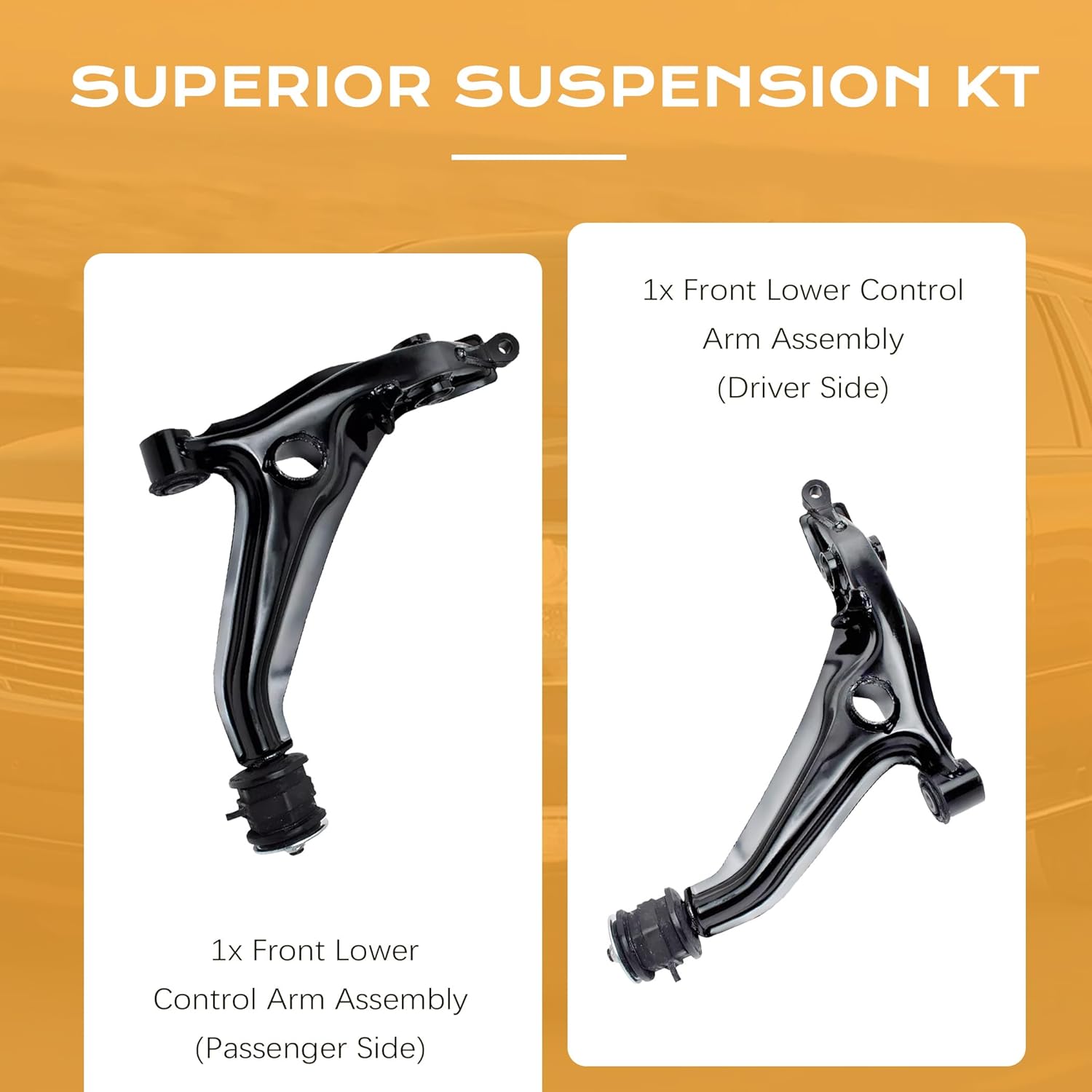2PCs Front Lower Control Arm with Ball Joint Left and Right Compatible for Honda Civic Acura EL 1996-2000 All Models, K640394 K640395