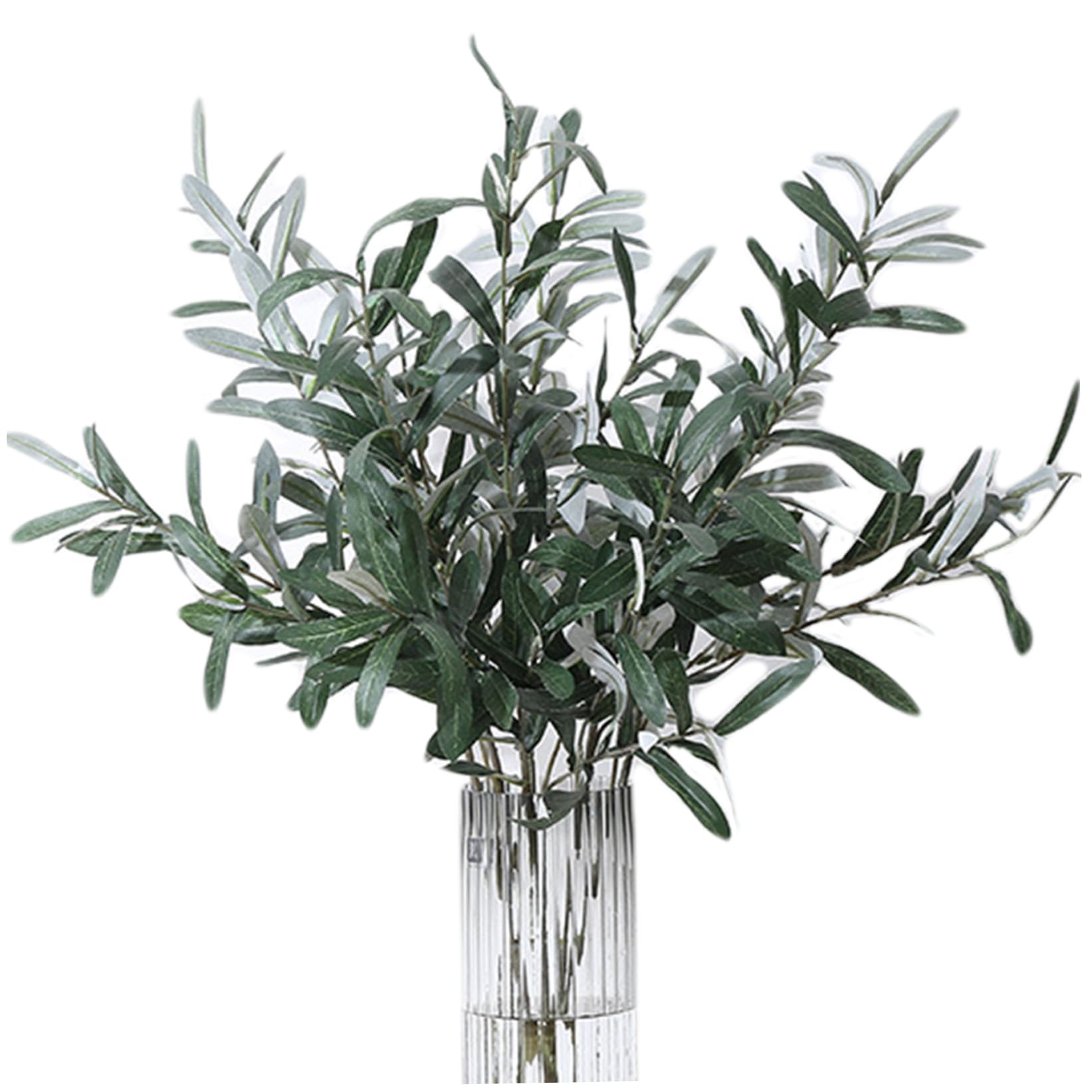 Faroby 3Pcs Olive Branches for Vases, 30 Inch Artificial Olive Branches Lifelike Faux Tree DIY Plant Stem for Wedding Home Office Decor