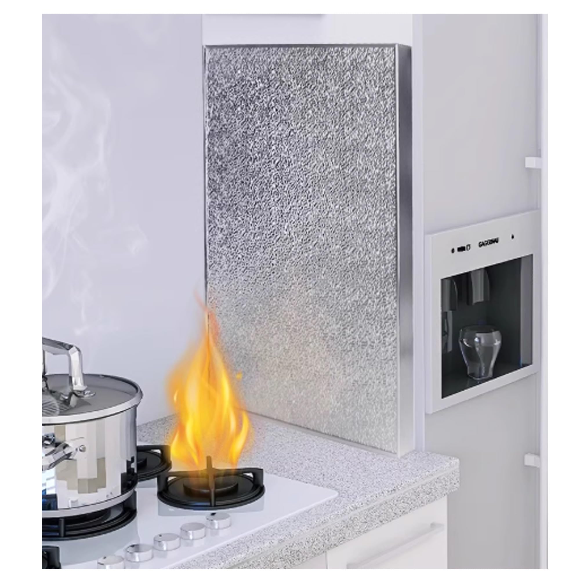 Tapis de protection thermique de cuisine ignifuge résistant à l'huile pour four et cuisinière à gaz, panneau d'isolation thermique pour barbecue et plaque de cuisson, taille 100 x 60 cm