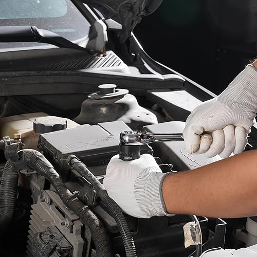 Miniatura 15 de VEVOR Juego de dados de impacto de 3/4 pulgadas, 29 piezas, enchufes de 6 puntos, construcción resistente, CR-M0, juego de llaves de vaso de 3/4