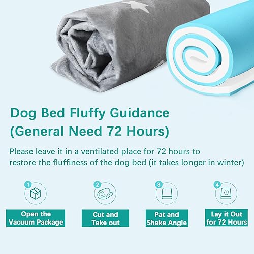 Miniatura 5 de Biloban Camas para perros pequeños, cama impermeable para perros pequeños con funda extraíble lavable, almohadilla de cama de espuma para perros