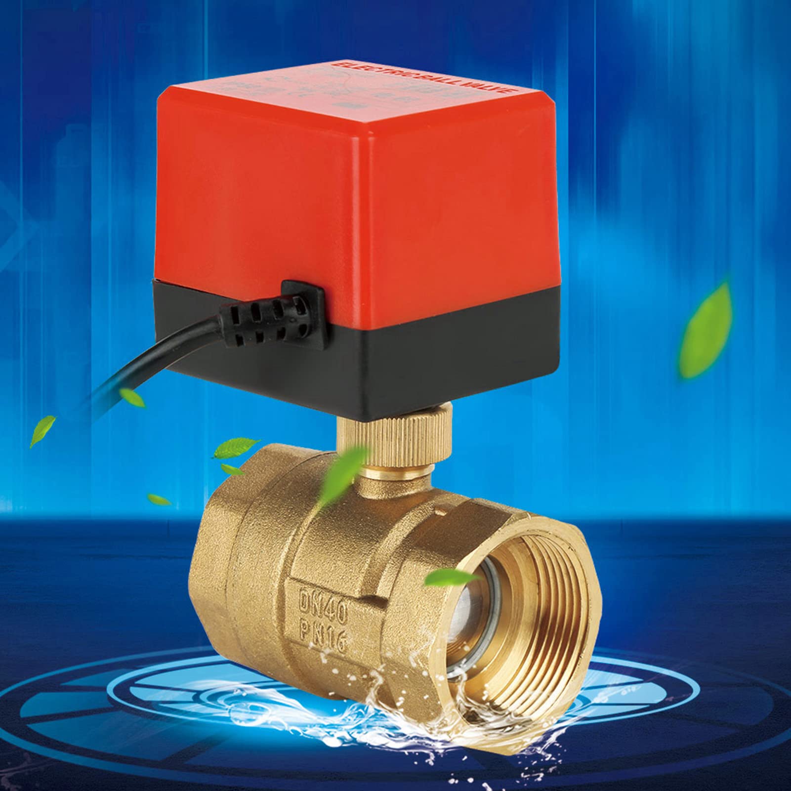 Valvola 'acqua Intelligente, Valvola a Sfera Elettrica DN40 G1-1/2 DC 24V a 2 Vie 3 Valvola Elettrica a Sfera Motorizzata a 3 Vie