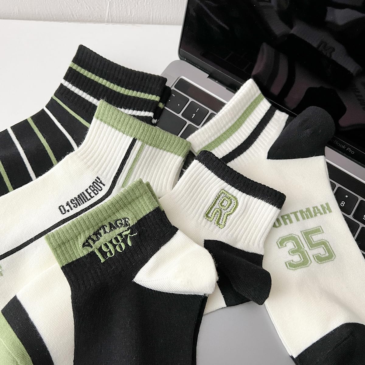 10-Pair Men's Low-Cut Socks - Lightweight Cotton Casual Style for Spring & Summer