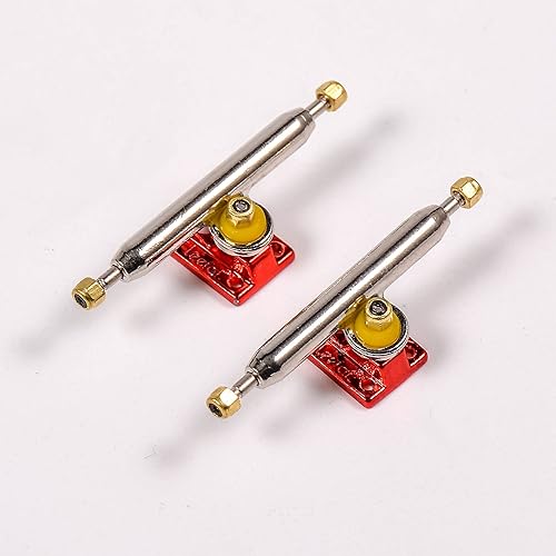 Miniatura 5 de Camiones de diapasón con bujes de uretano mejorados y copa de pivote, 1.339 in 1.260 in de ancho, pin principal normal (rojo, 1.339 in)