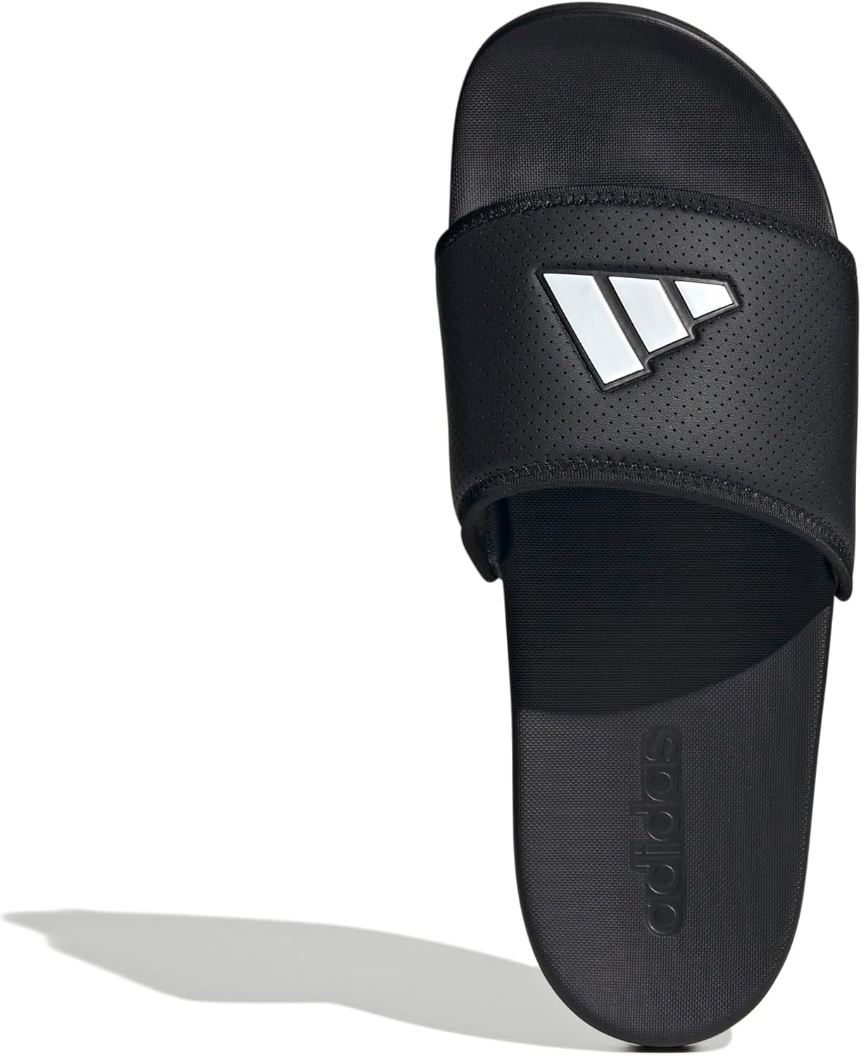 adidas Unisex-Adult Adilette Comfort, Black/White/Black, 7 - Image 2