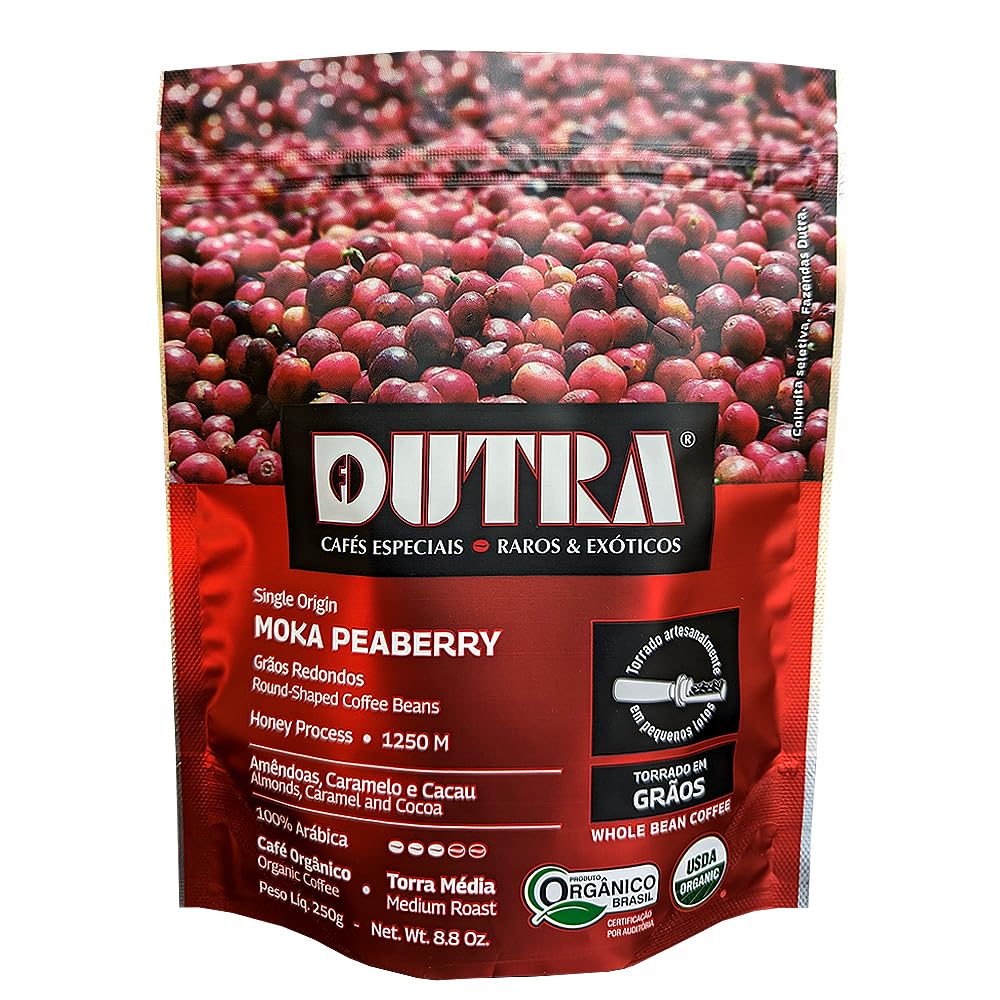 Dutra Moka Peaberry Café Especial em Grãos 250g