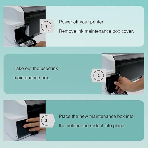 Miniatura 2 de Caja de mantenimiento F570, tanque de tinta de residuos C13S210057 funciona con impresora SureColor SC-F570 SC-F571 T2170 T3170 T5170  1 paquete