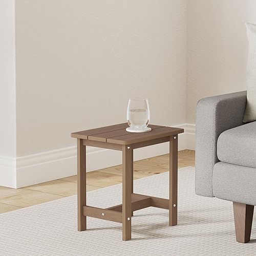 Miniatura 128 de LUE BONA HDPS - Mesa auxiliar para exteriores, pequeñas mesas auxiliares Adirondack para exteriores, mesa auxiliar exterior para patio, porche, Negro