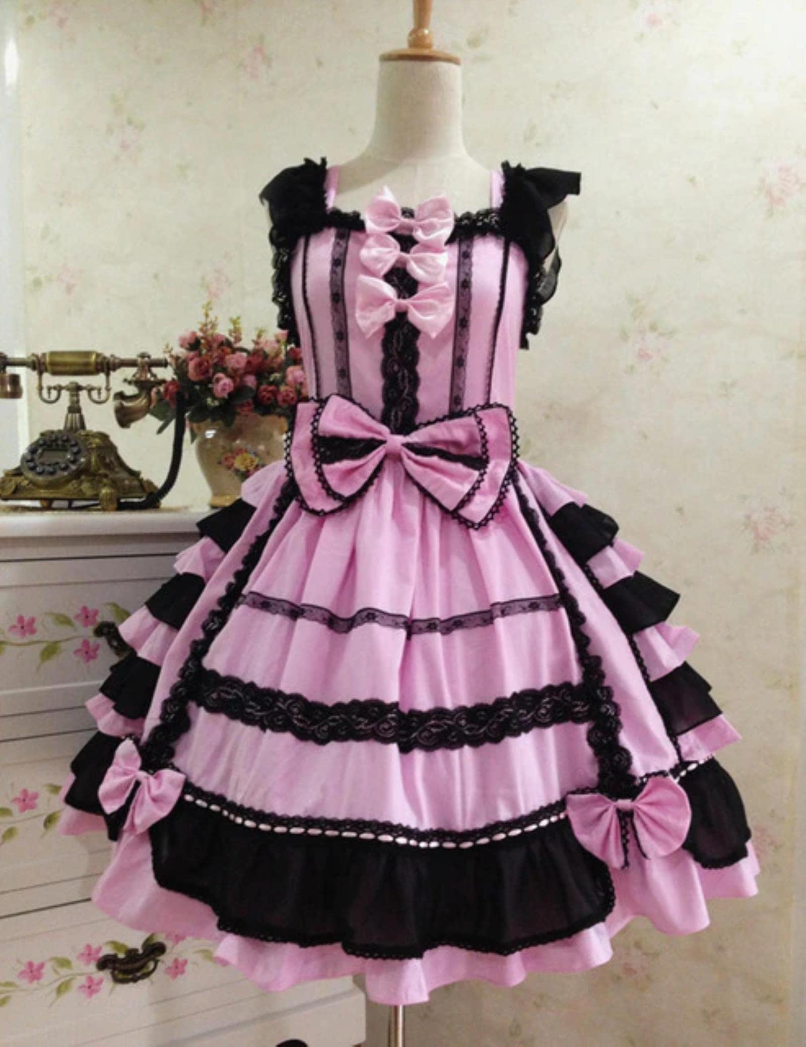 MMOOCO Plus size Alice Lolita Angel Pink dress Princess Dress