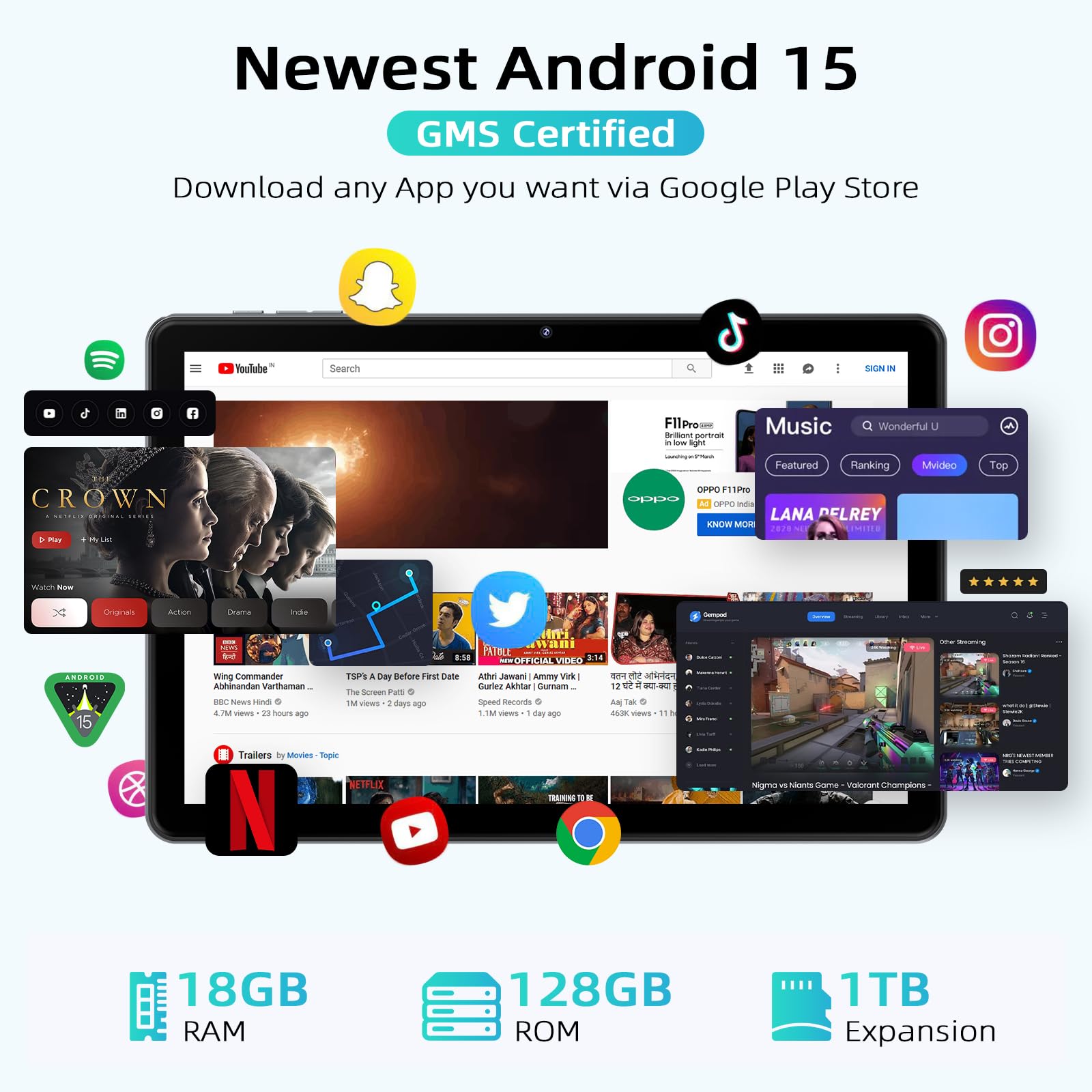 Amazon.com : Rebecco 10 Inch Tablet, Android 15 Gaming Tablet with