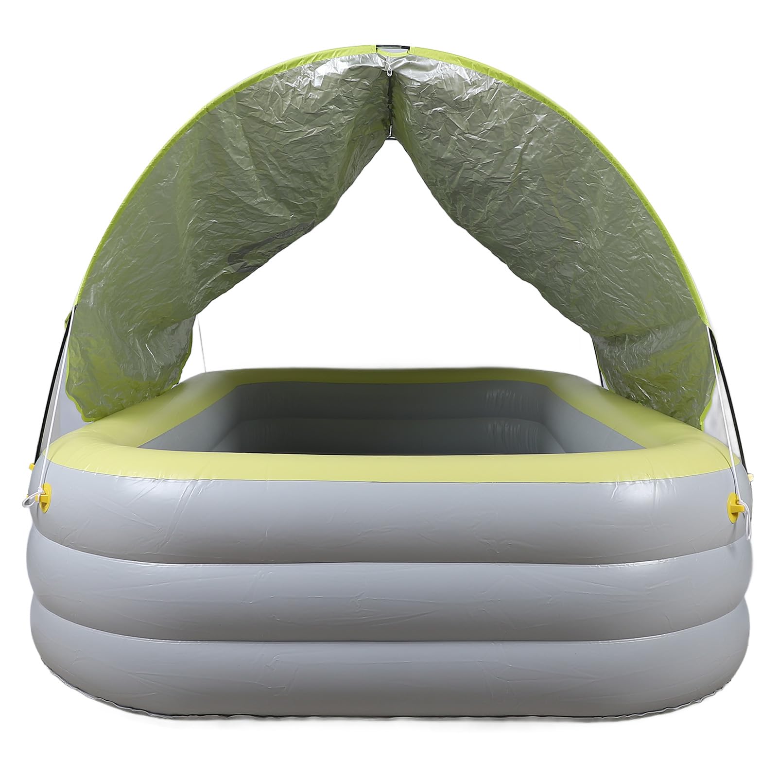 Piscina Gonfiabile per Famiglie, Piscina Gonfiabile Flessibile, Doppia Uscita di Drenaggio, Grande Multifunzione per Bambini e Adulti (Giallo)